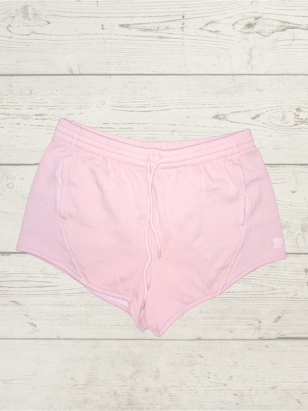 PINK Victoria’s Secret Fleece Shorts Cameo Pink High Rise Rolled Hem Sz M EUC